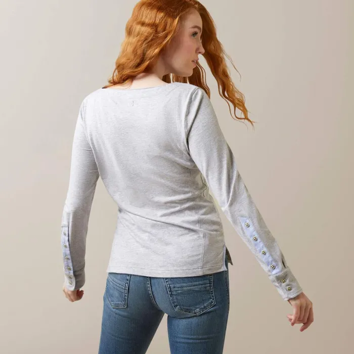Olema Top Heather Gray Women Ariat TShirts and Tops Olema Top Heather Gray Women Ariat TShirts and Tops