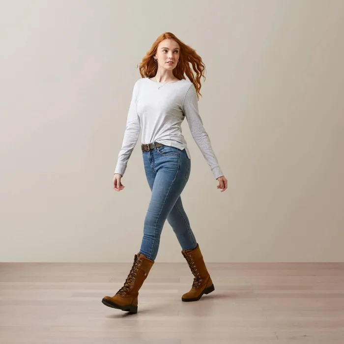 Olema Top Heather Gray Women Ariat TShirts and Tops Olema Top Heather Gray Women Ariat TShirts and Tops