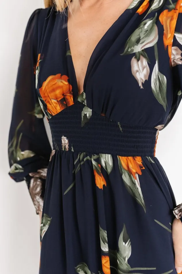 Olivia Maxi Dress Midnight Navy Floral Women Baltic Born Maxi Dresses
