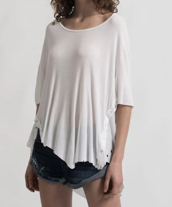 One Teaspoon Basic Tees BAMBOO COTTON RIBBED TEE 8211 Women One Teaspoon Basic Tees BAMBOO COTTON RIBBED TEE 8211 Women