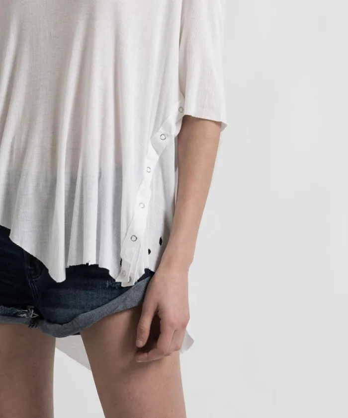 One Teaspoon Basic Tees BAMBOO COTTON RIBBED TEE 8211 Women One Teaspoon Basic Tees BAMBOO COTTON RIBBED TEE 8211 Women