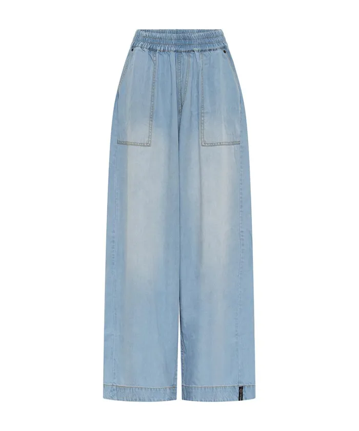 One Teaspoon Bottoms SOFT BLUE TENCEL PARACHUTE PANTS 8211 Women One Teaspoon Bottoms SOFT BLUE TENCEL PARACHUTE PANTS 8211 Women