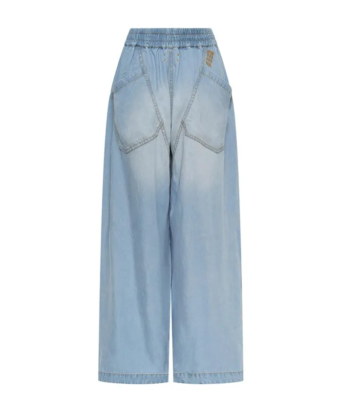 One Teaspoon Bottoms SOFT BLUE TENCEL PARACHUTE PANTS 8211 Women One Teaspoon Bottoms SOFT BLUE TENCEL PARACHUTE PANTS 8211 Women