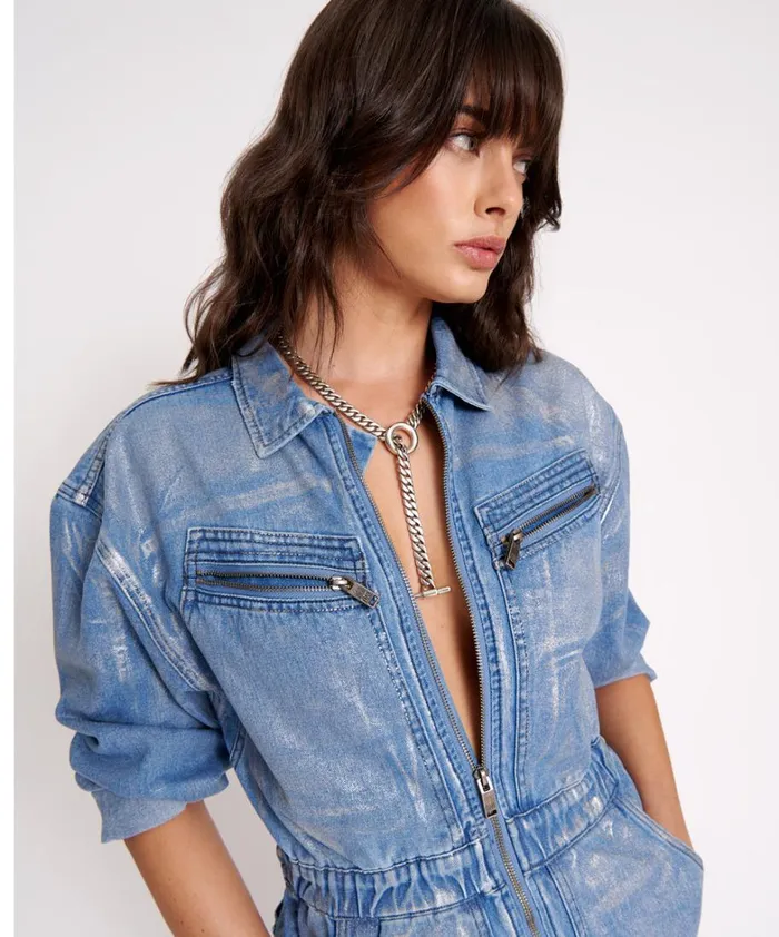 One Teaspoon Denim Dresses BLUE FUTURE OLIVIA DRESS 8211 Women One Teaspoon Denim Dresses BLUE FUTURE OLIVIA DRESS 8211 Women