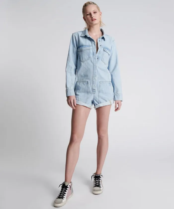 One Teaspoon Denim Jumpsuits BEST BLUE SMILEY CARGO PROPHECY JUMPSUIT 8211 Women