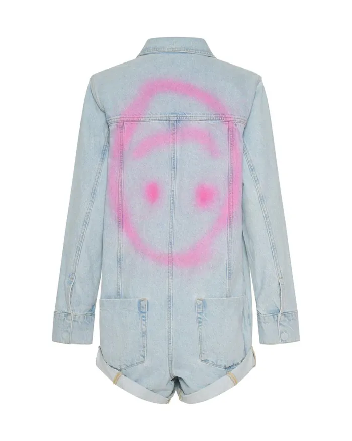 One Teaspoon Denim Jumpsuits BEST BLUE SMILEY CARGO PROPHECY JUMPSUIT 8211 Women One Teaspoon Denim Jumpsuits BEST BLUE SMILEY CARGO PROPHECY JUMPSUIT 8211 Women