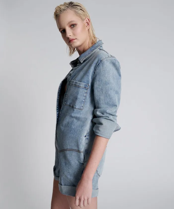 One Teaspoon Denim Jumpsuits HENDRIXE PROPHECY JUMPSUIT BLUE 8211 Women One Teaspoon Denim Jumpsuits HENDRIXE PROPHECY JUMPSUIT BLUE 8211 Women
