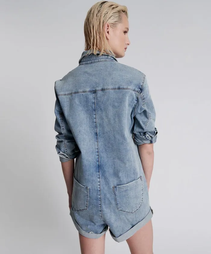 One Teaspoon Denim Jumpsuits HENDRIXE PROPHECY JUMPSUIT BLUE 8211 Women One Teaspoon Denim Jumpsuits HENDRIXE PROPHECY JUMPSUIT BLUE 8211 Women