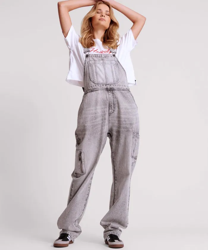 One Teaspoon Denim Jumpsuits SLATE ACID STANTON ST DENIM OVERALLS 8211 Women