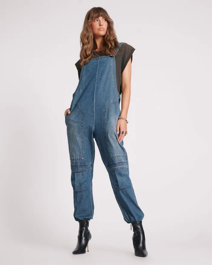 One Teaspoon Denim Jumpsuits USED BLUE HEROES JUMPSUIT 8211 Women