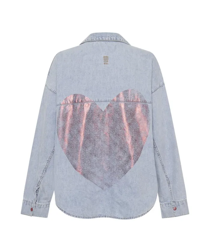 One Teaspoon Denim Tops RED DEVIL HEART DARIA DENIM SHIRT 8211 Women One Teaspoon Denim Tops RED DEVIL HEART DARIA DENIM SHIRT 8211 Women