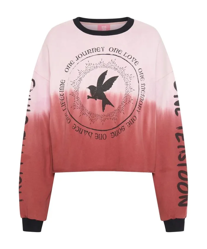 One Teaspoon Hoodies And Sweats FROM THE STARS DIPPED CROPPED SWEATER 8211 Women One Teaspoon Hoodies And Sweats FROM THE STARS DIPPED CROPPED SWEATER 8211 Women