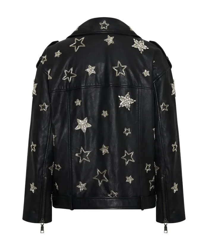 One Teaspoon Jackets ALL STAR HAND EMBELLISHED LEATHER JACKET 8211 Women One Teaspoon Jackets ALL STAR HAND EMBELLISHED LEATHER JACKET 8211 Women