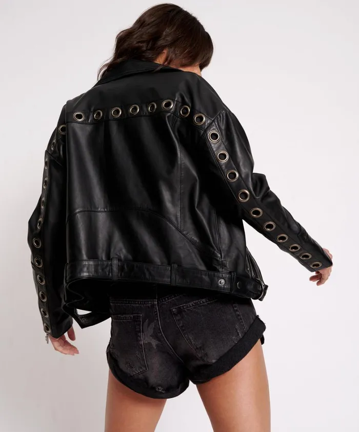 One Teaspoon Jackets HEARTBREAK HOTEL LEATHER JACKET 8211 Women One Teaspoon Jackets HEARTBREAK HOTEL LEATHER JACKET 8211 Women