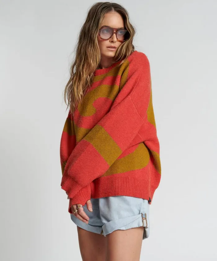 One Teaspoon Knitwear VORTEX KNIT SWEATER BROWN 8211 Women One Teaspoon Knitwear VORTEX KNIT SWEATER BROWN 8211 Women