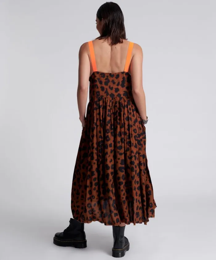 One Teaspoon Midi and Maxi Dresses ANIMAL ANARCHY RUNAWAY SLIP DRESS 8211 Women