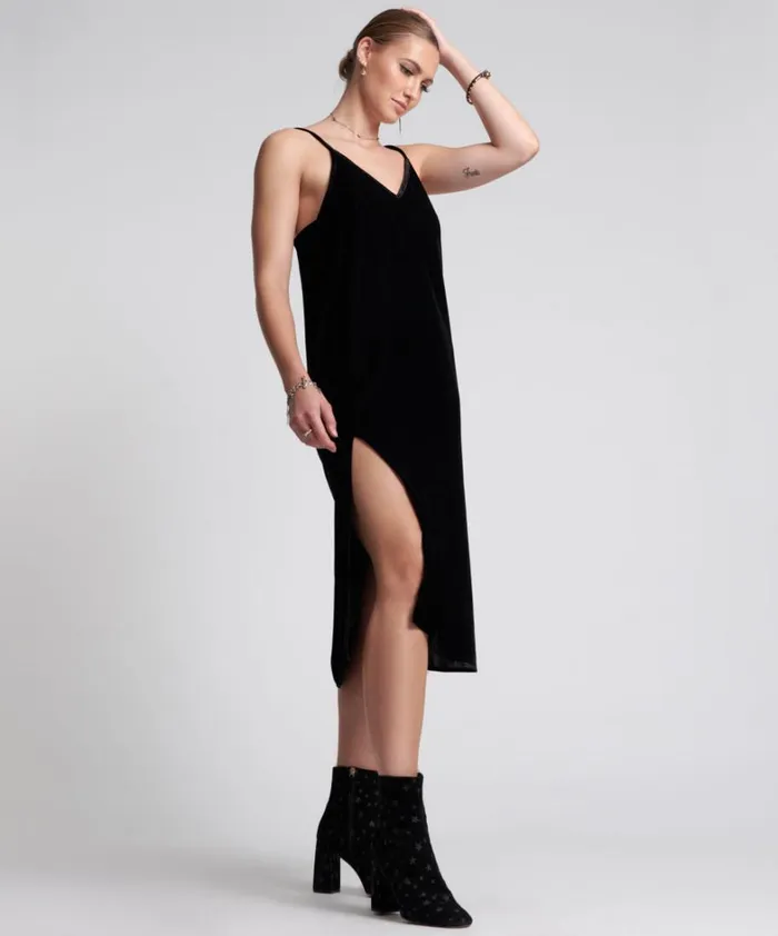 One Teaspoon Midi and Maxi Dresses VELVET LOVER MIDI SLIP DRESS 8211 Women