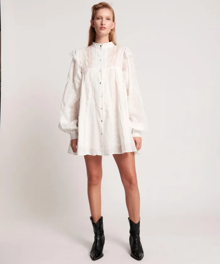 One Teaspoon Mini Dresses WHITE STALLION SPIRIT DRESS 8211 Women One Teaspoon Mini Dresses WHITE STALLION SPIRIT DRESS 8211 Women