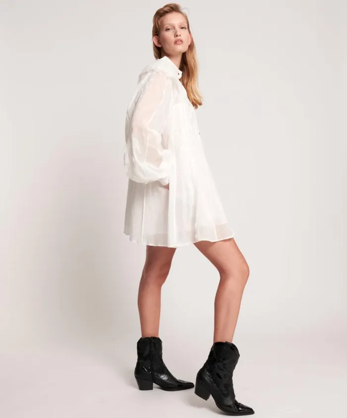 One Teaspoon Mini Dresses WHITE STALLION SPIRIT DRESS 8211 Women One Teaspoon Mini Dresses WHITE STALLION SPIRIT DRESS 8211 Women
