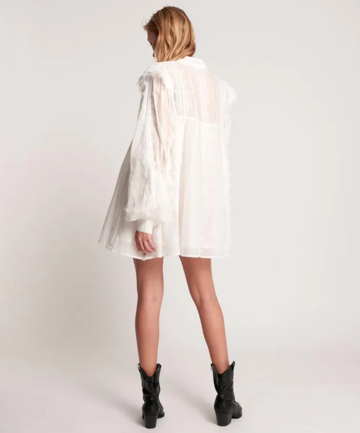 One Teaspoon Mini Dresses WHITE STALLION SPIRIT DRESS 8211 Women One Teaspoon Mini Dresses WHITE STALLION SPIRIT DRESS 8211 Women