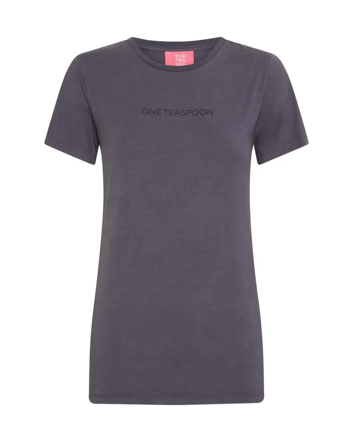 One Teaspoon Tees and Tanks ONE TEASPOON FITTED LOGO TEE BLUE 8211 Women One Teaspoon Tees and Tanks ONE TEASPOON FITTED LOGO TEE BLUE 8211 Women