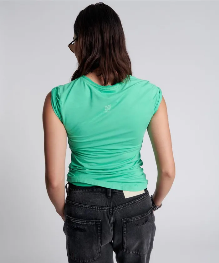 One Teaspoon Tees and Tanks ONE TEASPOON FITTED LOGO TEE GREEN 8211 Women One Teaspoon Tees and Tanks ONE TEASPOON FITTED LOGO TEE GREEN 8211 Women