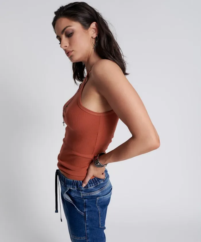 One Teaspoon Tees and Tanks ONE TEASPOON LOGO SINGLET 8211 Women One Teaspoon Tees and Tanks ONE TEASPOON LOGO SINGLET 8211 Women