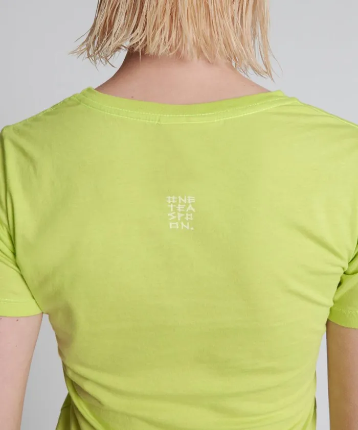 One Teaspoon Tees and Tanks ONE TEASPOON ORGANIC FITTED LOGO TEE YELLOW 8211 Women One Teaspoon Tees and Tanks ONE TEASPOON ORGANIC FITTED LOGO TEE YELLOW 8211 Women