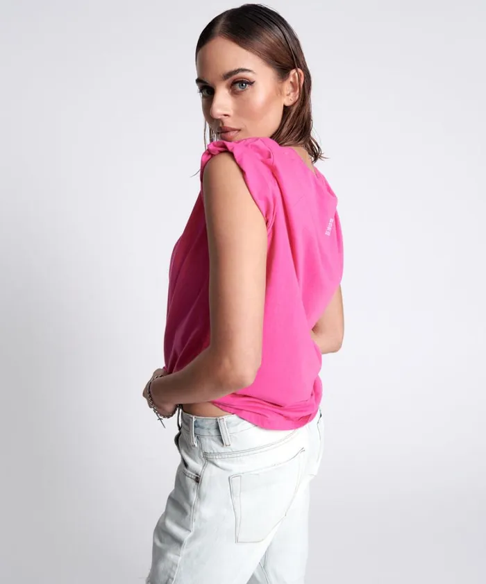 One Teaspoon Tees and Tanks ORGANIC FLURO PINK ONETEASPOON LOGO UNISEX TEE 8211 Women One Teaspoon Tees and Tanks ORGANIC FLURO PINK ONETEASPOON LOGO UNISEX TEE 8211 Women