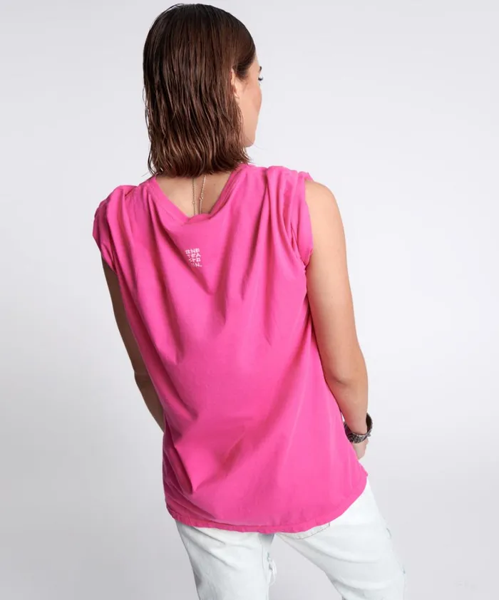 One Teaspoon Tees and Tanks ORGANIC FLURO PINK ONETEASPOON LOGO UNISEX TEE 8211 Women One Teaspoon Tees and Tanks ORGANIC FLURO PINK ONETEASPOON LOGO UNISEX TEE 8211 Women