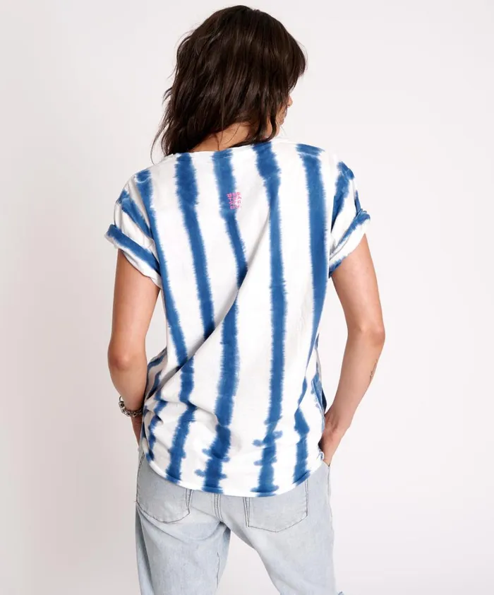 One Teaspoon Tees and Tanks ORGANIC HAND PAINTED STRIPE UNISEX TEE 8211 Women One Teaspoon Tees and Tanks ORGANIC HAND PAINTED STRIPE UNISEX TEE 8211 Women