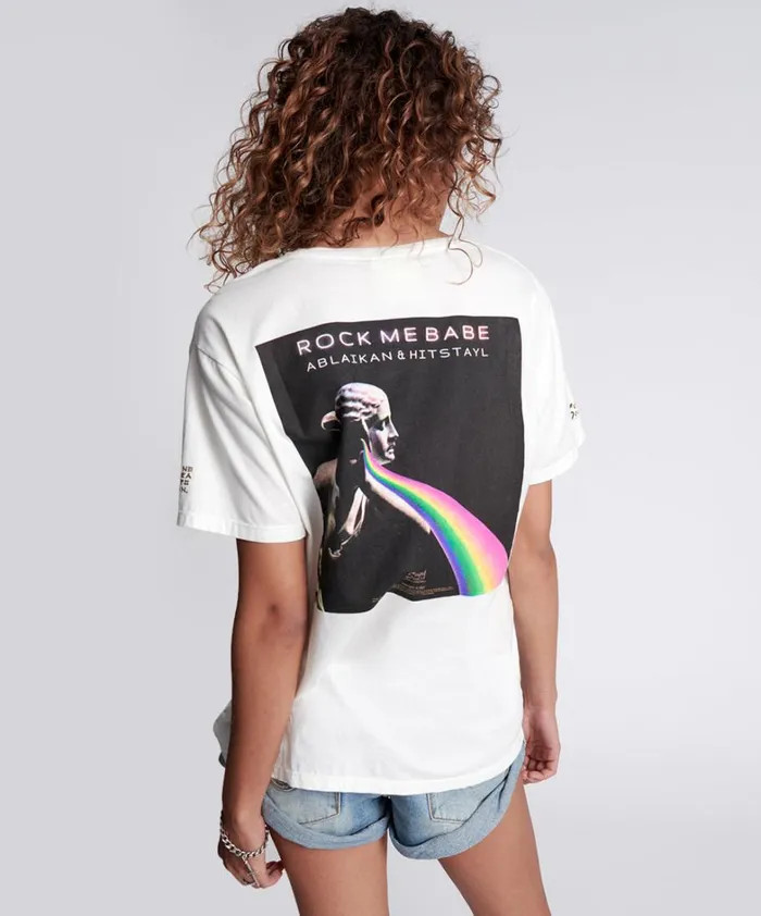 One Teaspoon Tees and Tanks ROCK ME BABE SOS UNISEX TEE 8211 Women One Teaspoon Tees and Tanks ROCK ME BABE SOS UNISEX TEE 8211 Women
