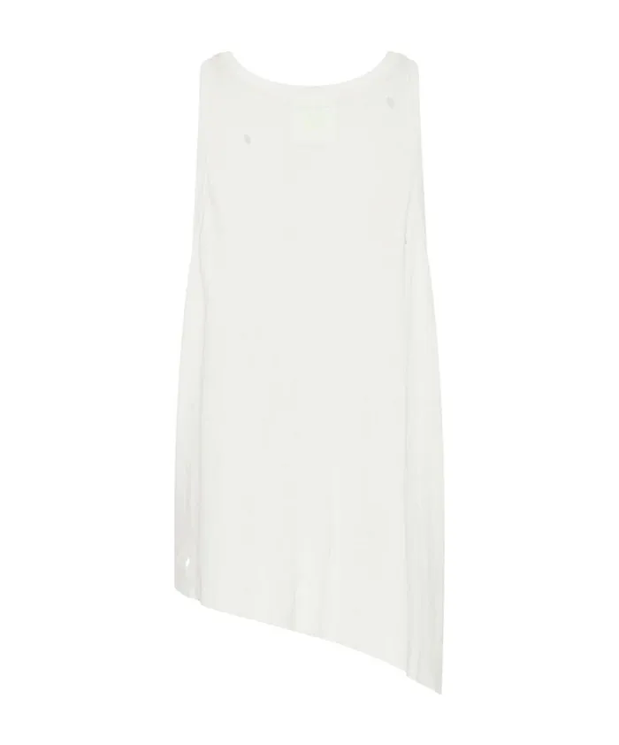 One Teaspoon Tees and Tanks WHITE RIBBED DISTRESSED DADDIO SINGLET 8211 Women One Teaspoon Tees and Tanks WHITE RIBBED DISTRESSED DADDIO SINGLET 8211 Women