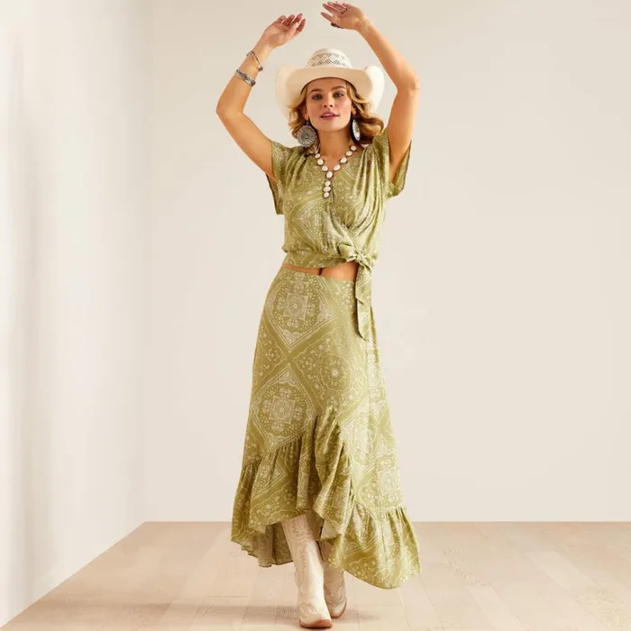 Osage Skirt Bandana Print Women Ariat Dresses and Skirts Osage Skirt Bandana Print Women Ariat Dresses and Skirts