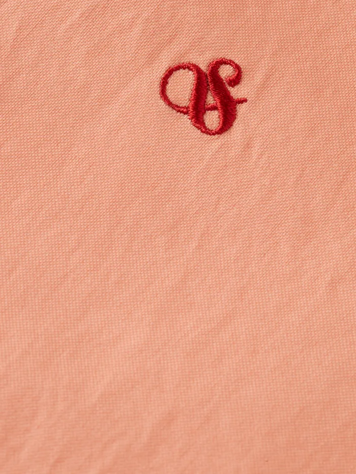 Oxford Solid Coral Reef Men Scotch and Soda Shirts