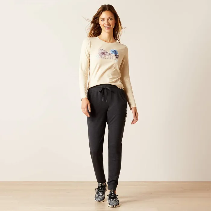 Peonies TShirt Oatmeal Heather Women Ariat TShirts and Tops Peonies TShirt Oatmeal Heather Women Ariat TShirts and Tops
