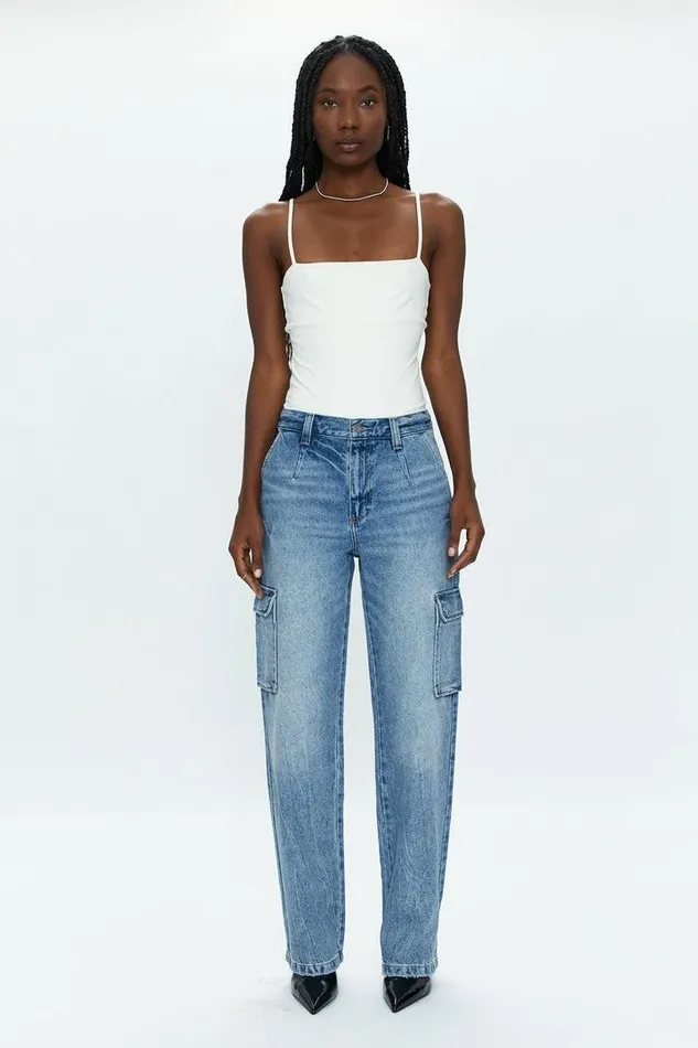 Pistola Denim Denim Women Bobbie Cargo Mid Rise Vintage Straight 8211 Regent Regent