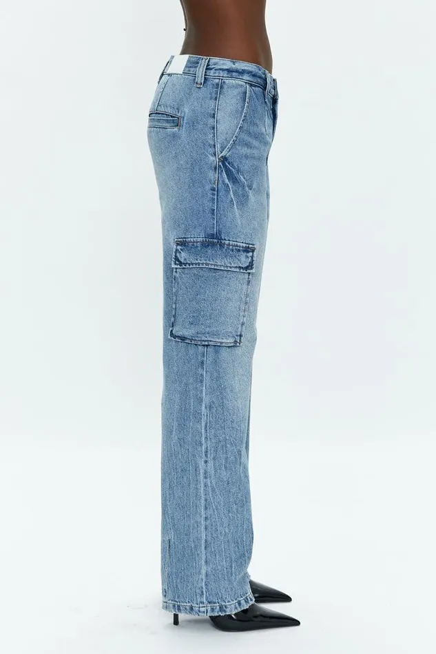 Pistola Denim Denim Women Bobbie Cargo Mid Rise Vintage Straight 8211 Regent Regent