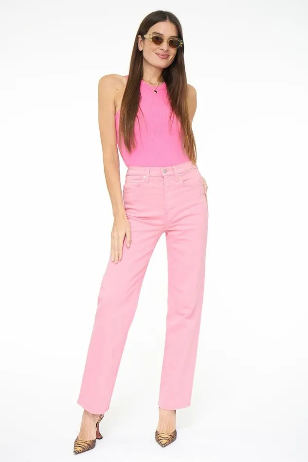 Pistola Denim Denim Women Cassie Super High Rise Straight 8211 Flamingo Flamingo