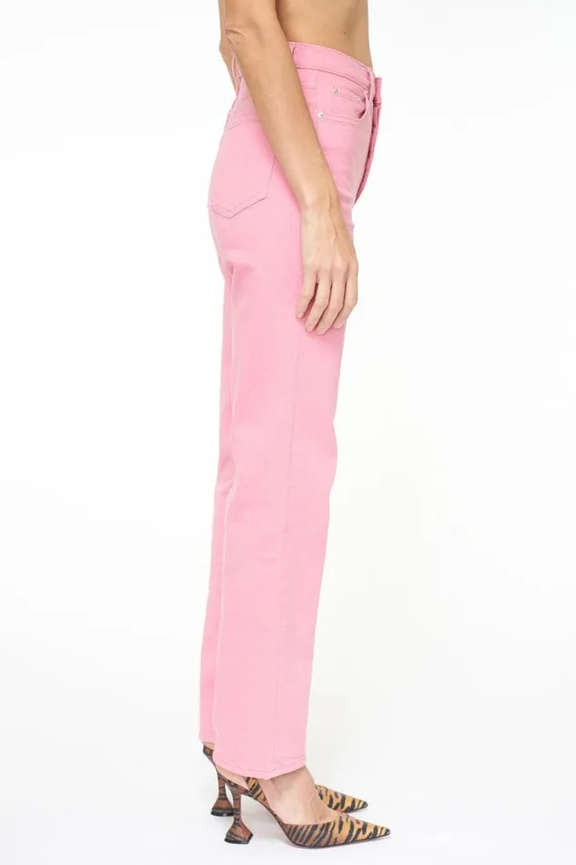 Pistola Denim Denim Women Cassie Super High Rise Straight 8211 Flamingo Flamingo