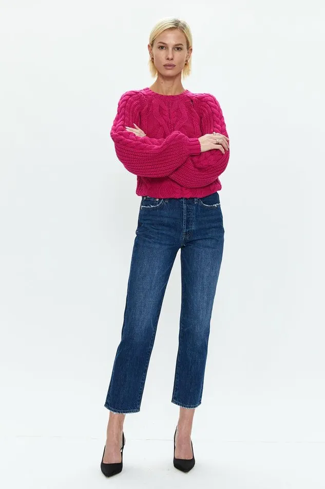 Pistola Denim Denim Women Charlie High Rise Classic Straight Ankle 8211 Pacific Pacific