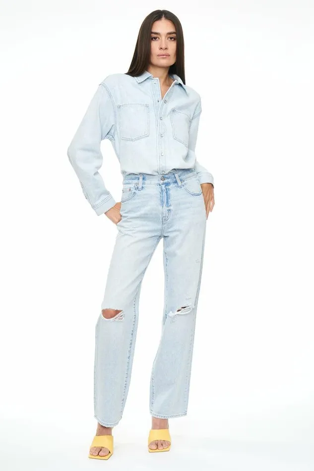 Pistola Denim Jackets and Outerwear Women Andrea Swing Shacket 8211 Domino Domino