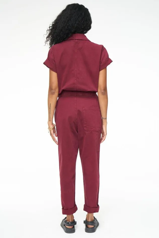 Pistola Denim Jumpsuits and Rompers Women Grover Short Sleeve Field Suit 8211 Merlot Merlot