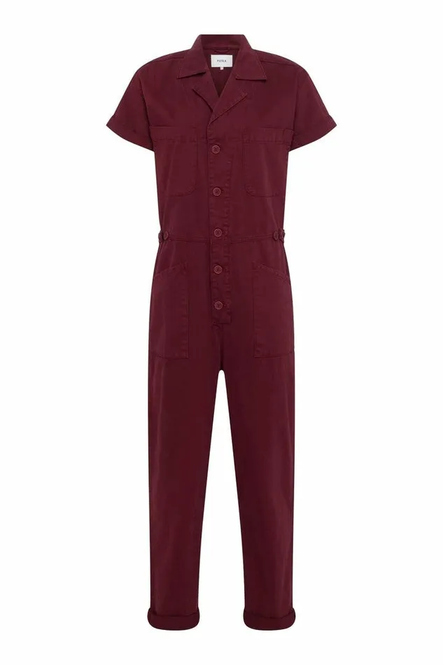 Pistola Denim Jumpsuits and Rompers Women Grover Short Sleeve Field Suit 8211 Merlot Merlot
