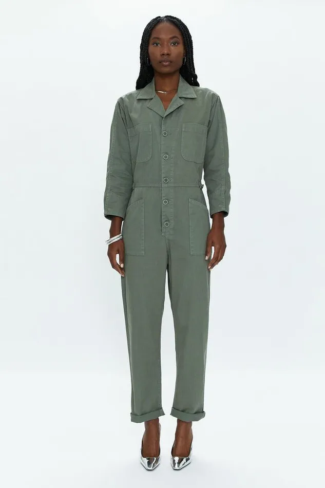 Pistola Denim Jumpsuits and Rompers Women Tanner Long Sleeve Field Suit 8211 Vine Vine