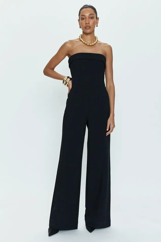 Pistola Denim Jumpsuits and Rompers Women Valentina Polished Jumpsuit 8211 Black Black