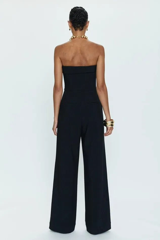 Pistola Denim Jumpsuits and Rompers Women Valentina Polished Jumpsuit 8211 Black Black
