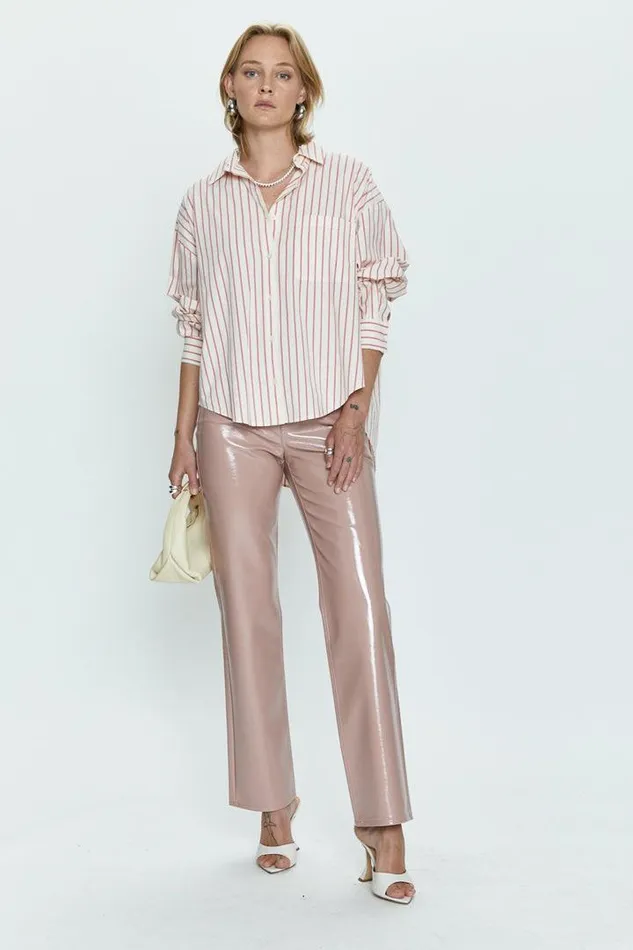 Pistola Denim Pants Women Cassie Super High Rise Straight 8211 Mellow Rose Vinyl Mellow Rose Vinyl