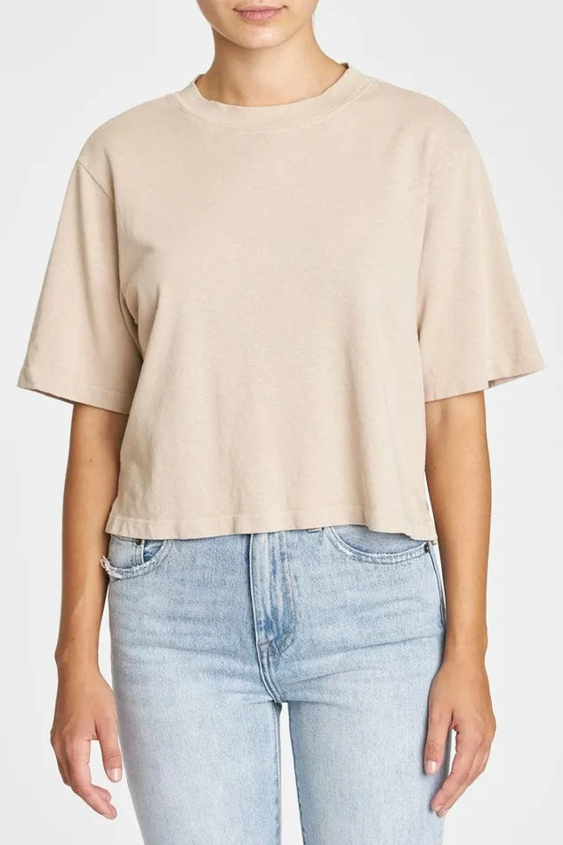 Pistola Denim Tops Women Cody Boxy Tee 8211 Sesame Sesame