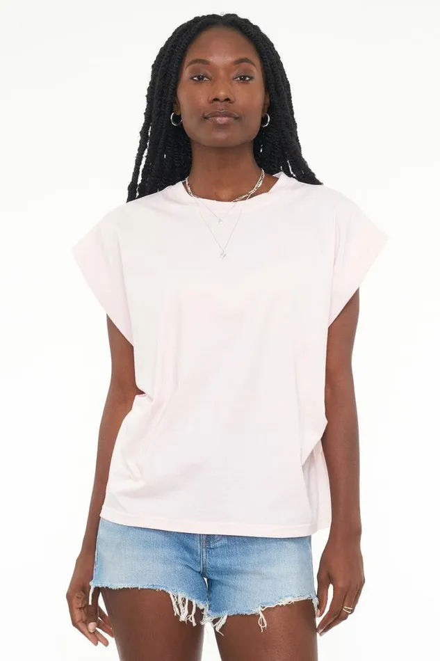 Pistola Denim Tops Women Trina Muscle Tee 8211 Pink Mist Pink Mist